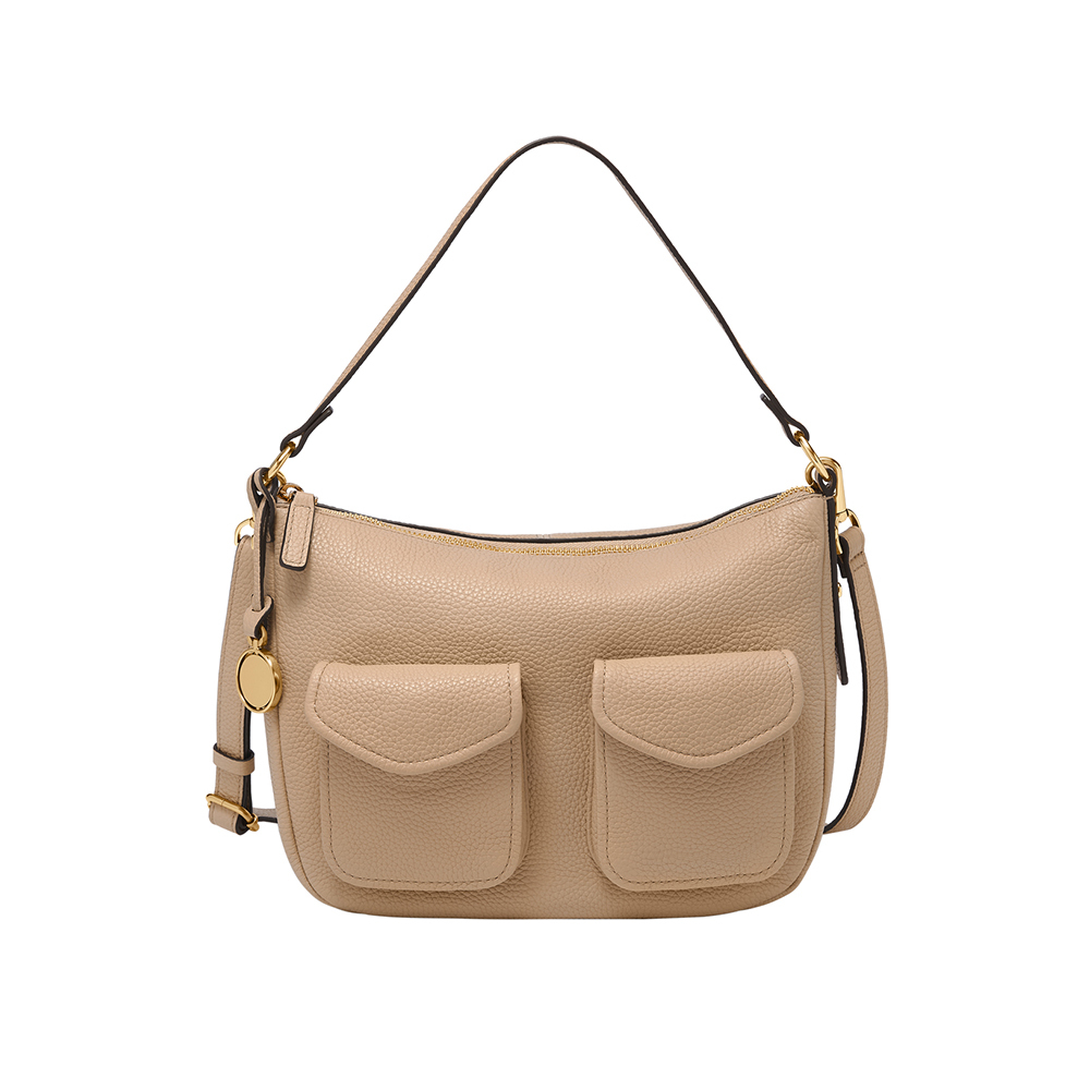 Jolie 真皮新月立體外袋斜背包-霧粉色 ZB11160270