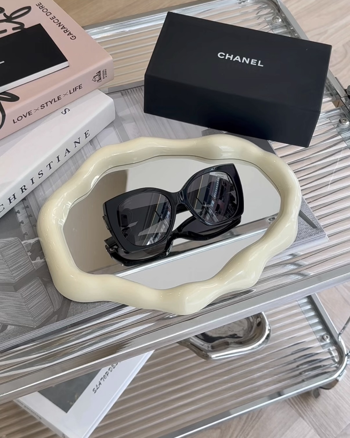 CHANEL｜CH5219 愛心墨鏡 黑色