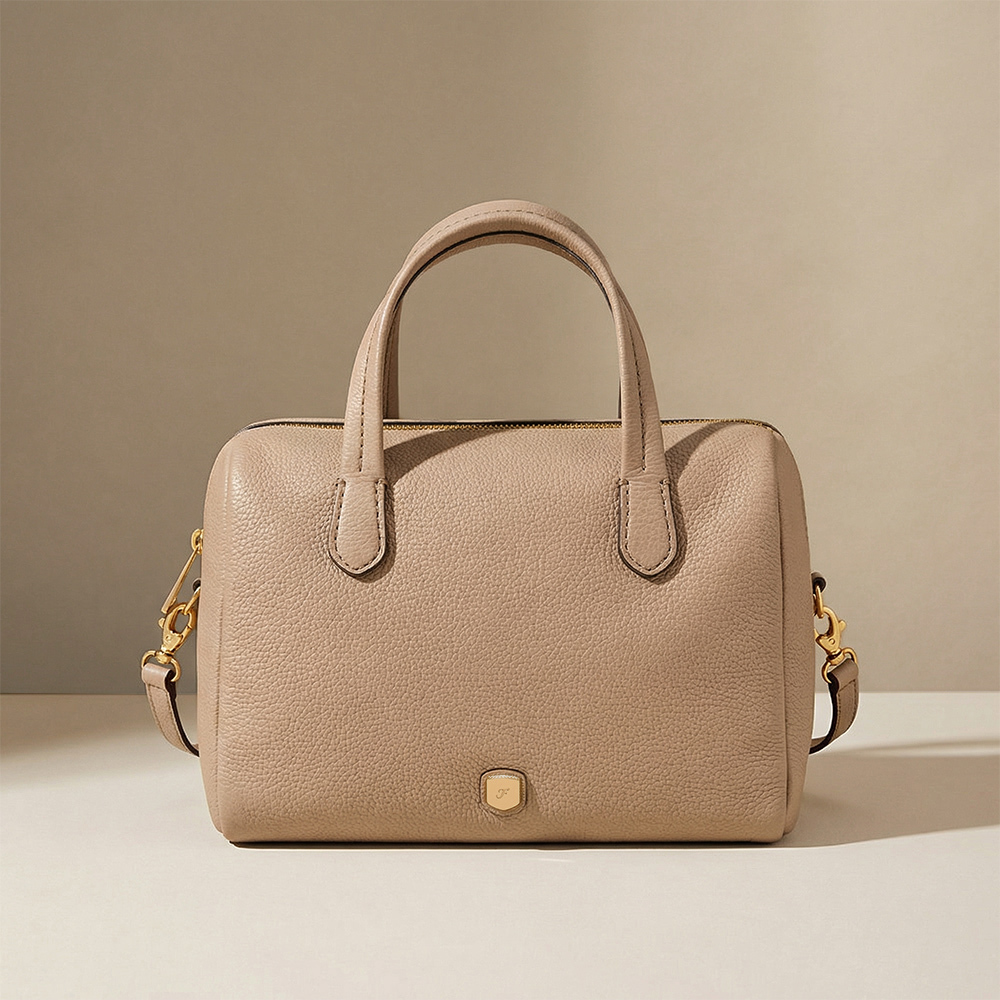 Lainey 真皮波士頓包-霧粉色 ZB11168270