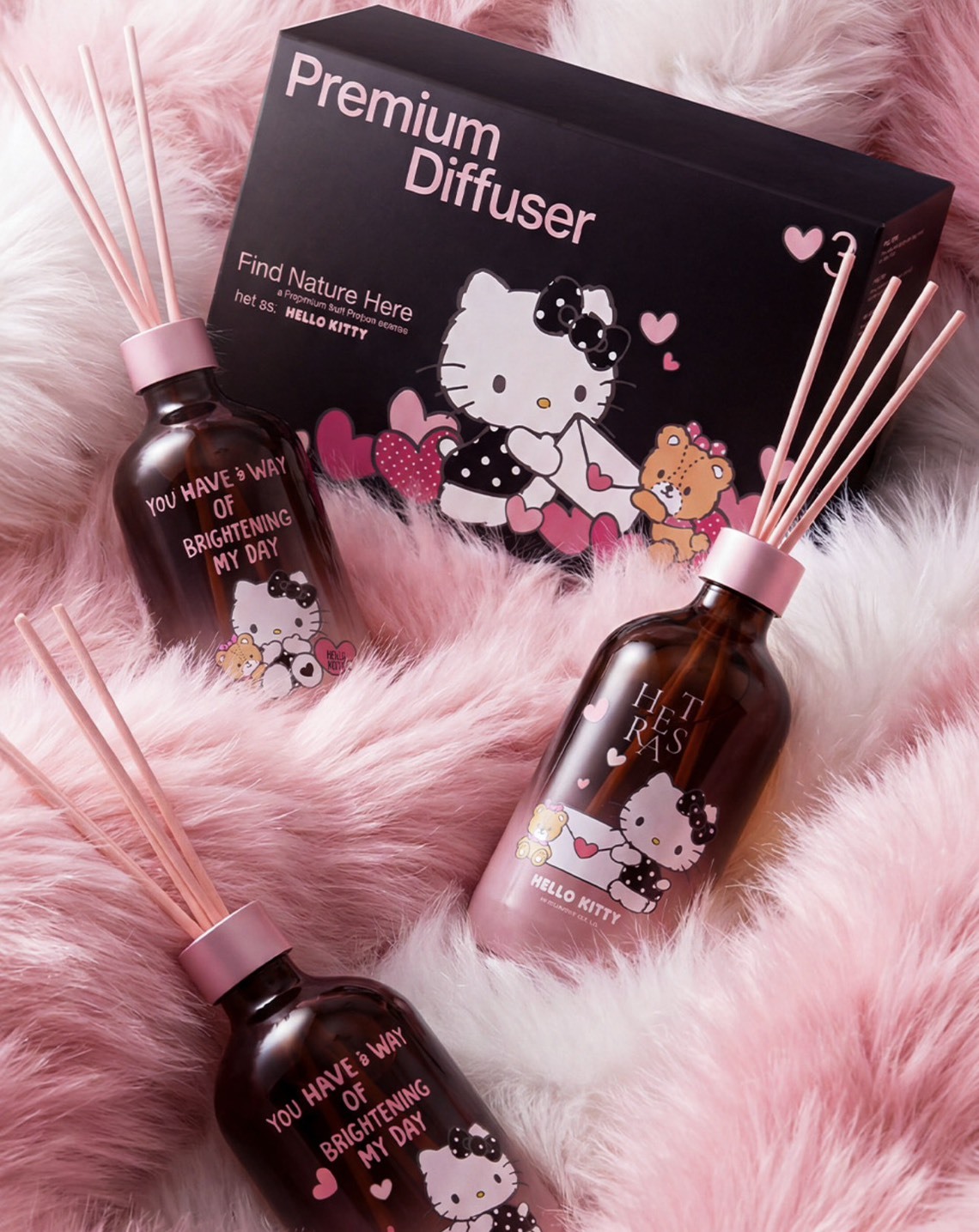 #預購 韓國限定 HETRAS HELLO KITTY 聯名款 香氛擴香瓶 500ml 三入組