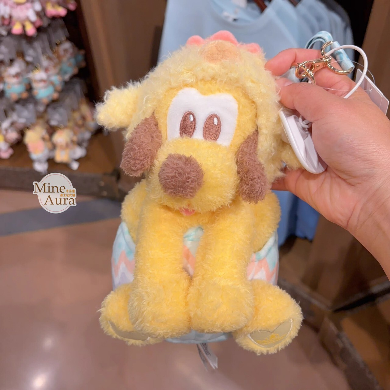 2026 春日彩蛋系列 布魯托 Pluto 絨毛 大頭造型 斜背包 -上海迪士尼樂園