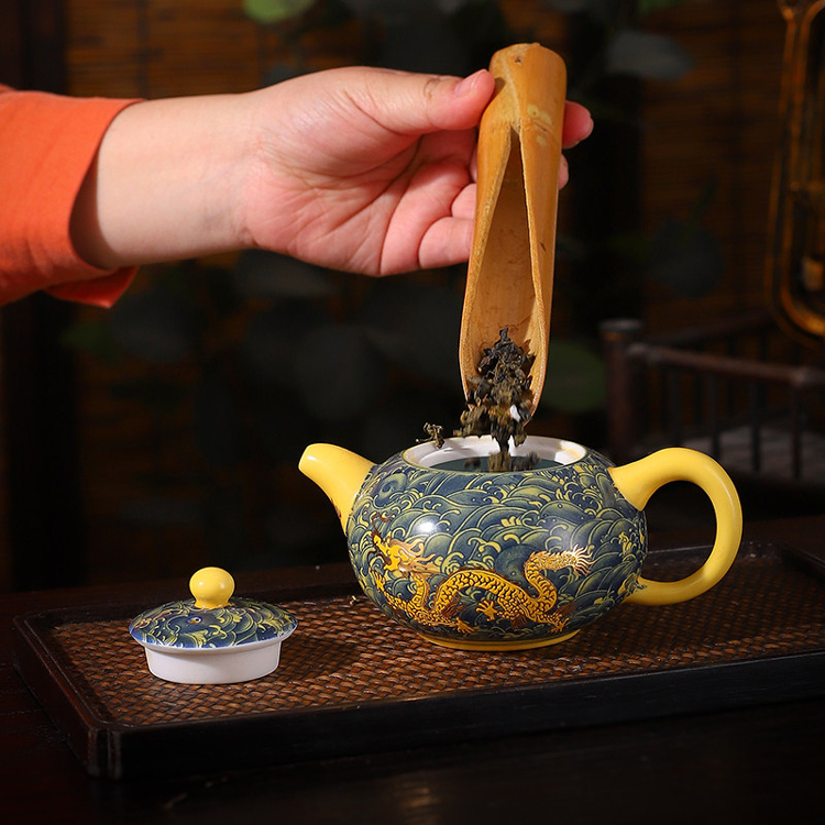 鹿港窯｜金龍祥瑞手工茶具組｜送禮首選・典藏級台灣工藝