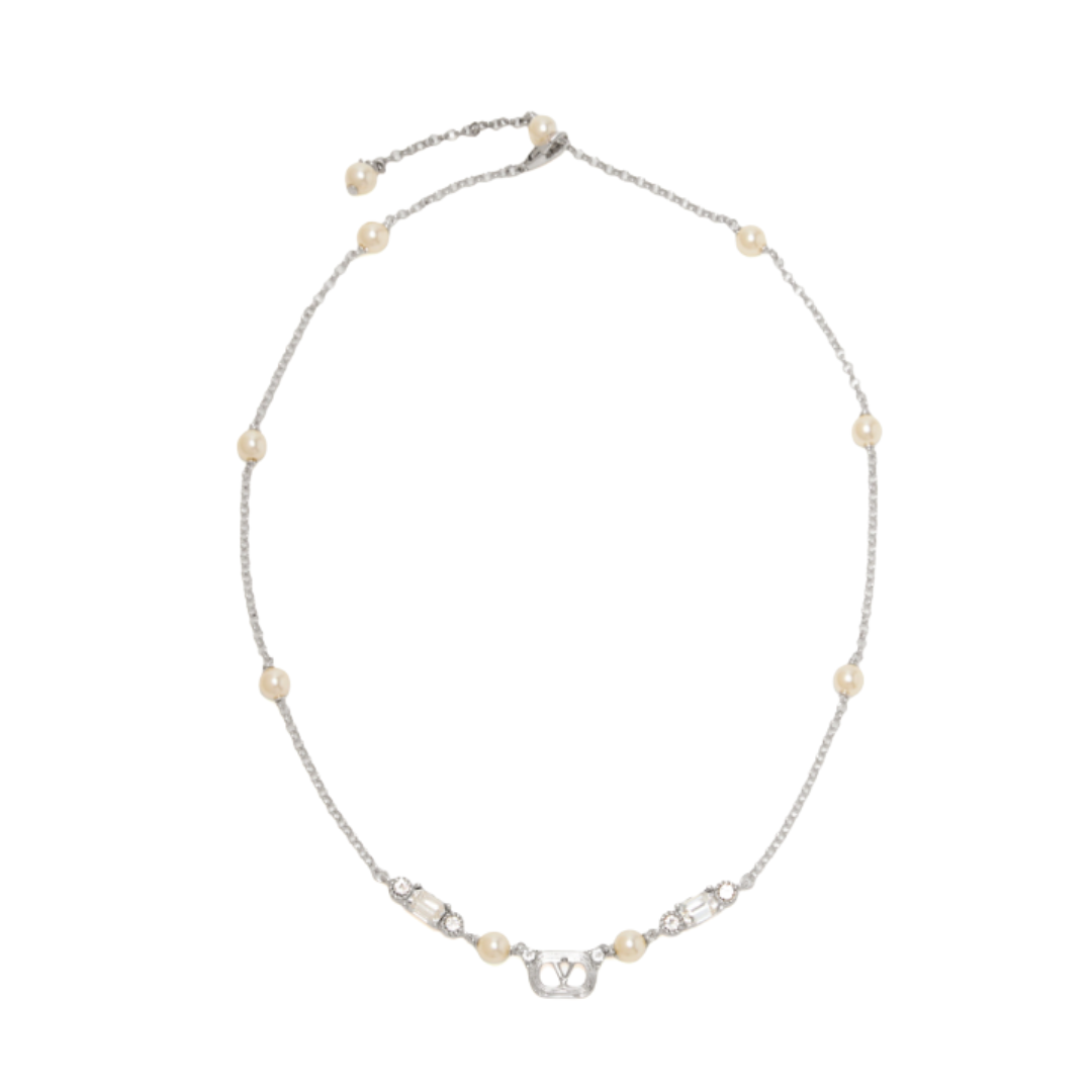 1FF0101-539 [VALENTINO GARAVANI] Ovalette Necklace Silver (SS26) #WJ0BH0WKDDFF (A-EU-E)