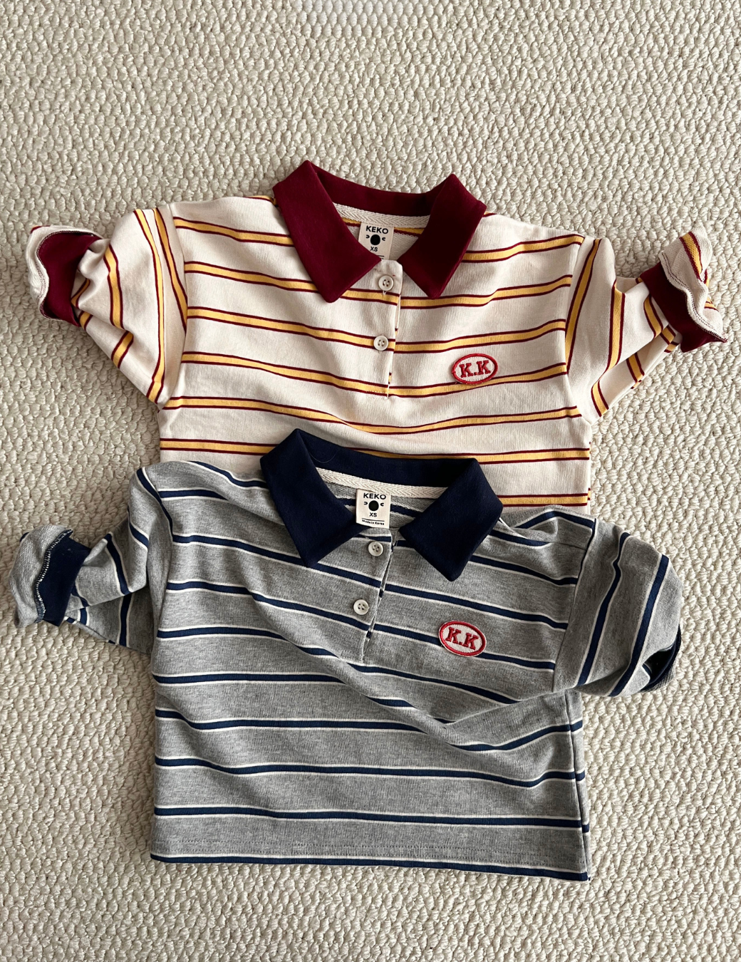 復古配色條紋POLO衣