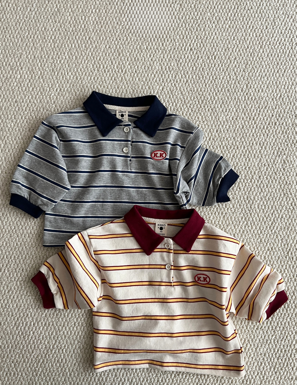 復古配色條紋POLO衣