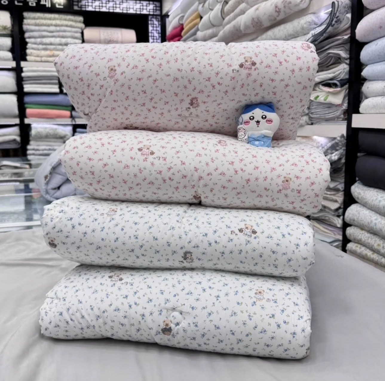 法式熊熊小碎花四季被