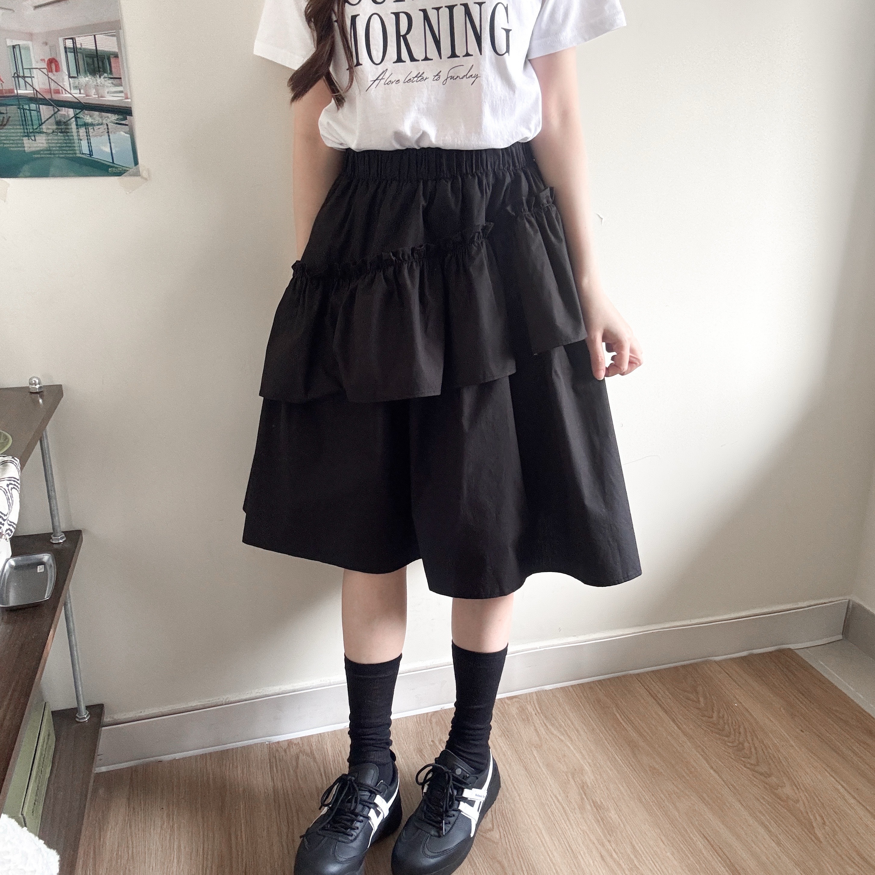 超美中長蛋糕裙