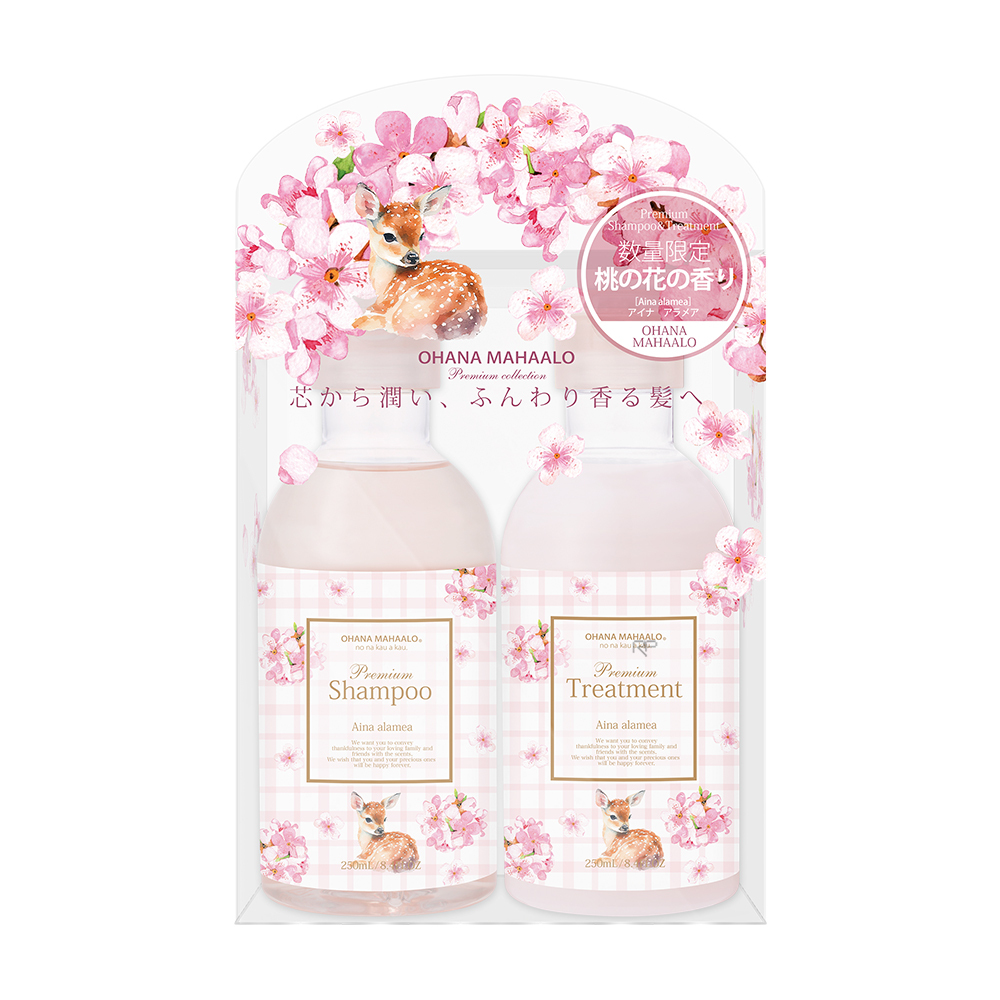 OHANA MAHAALO 桃氣斑比 小金緻洗髮修護組
