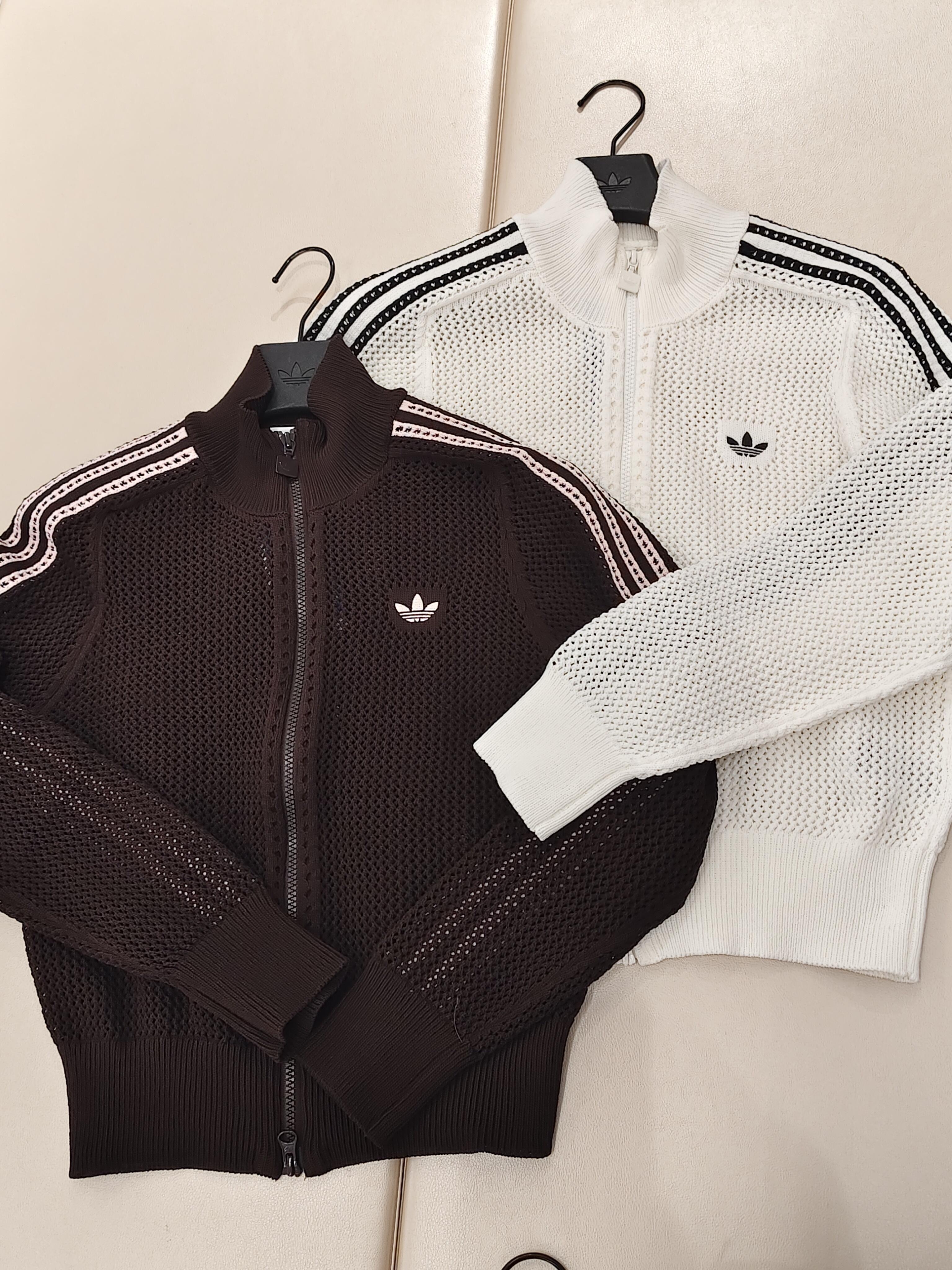 【預購】Adidas Originals 鉤針編織 Firebird 簍空 洞洞 外套 棕 KE0202 / 白 KC6496