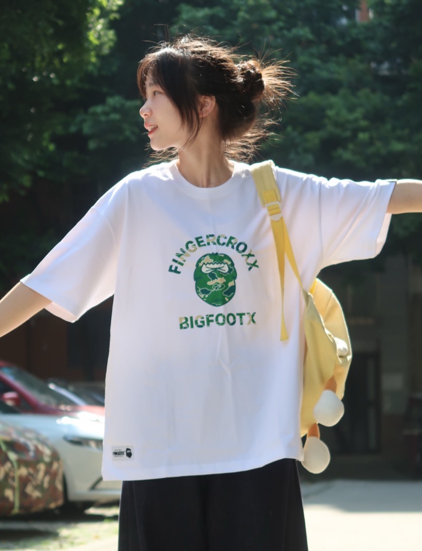 🦍 香港IT潮牌 FINGERCROXX 美式 重磅 猿人 短T 4色