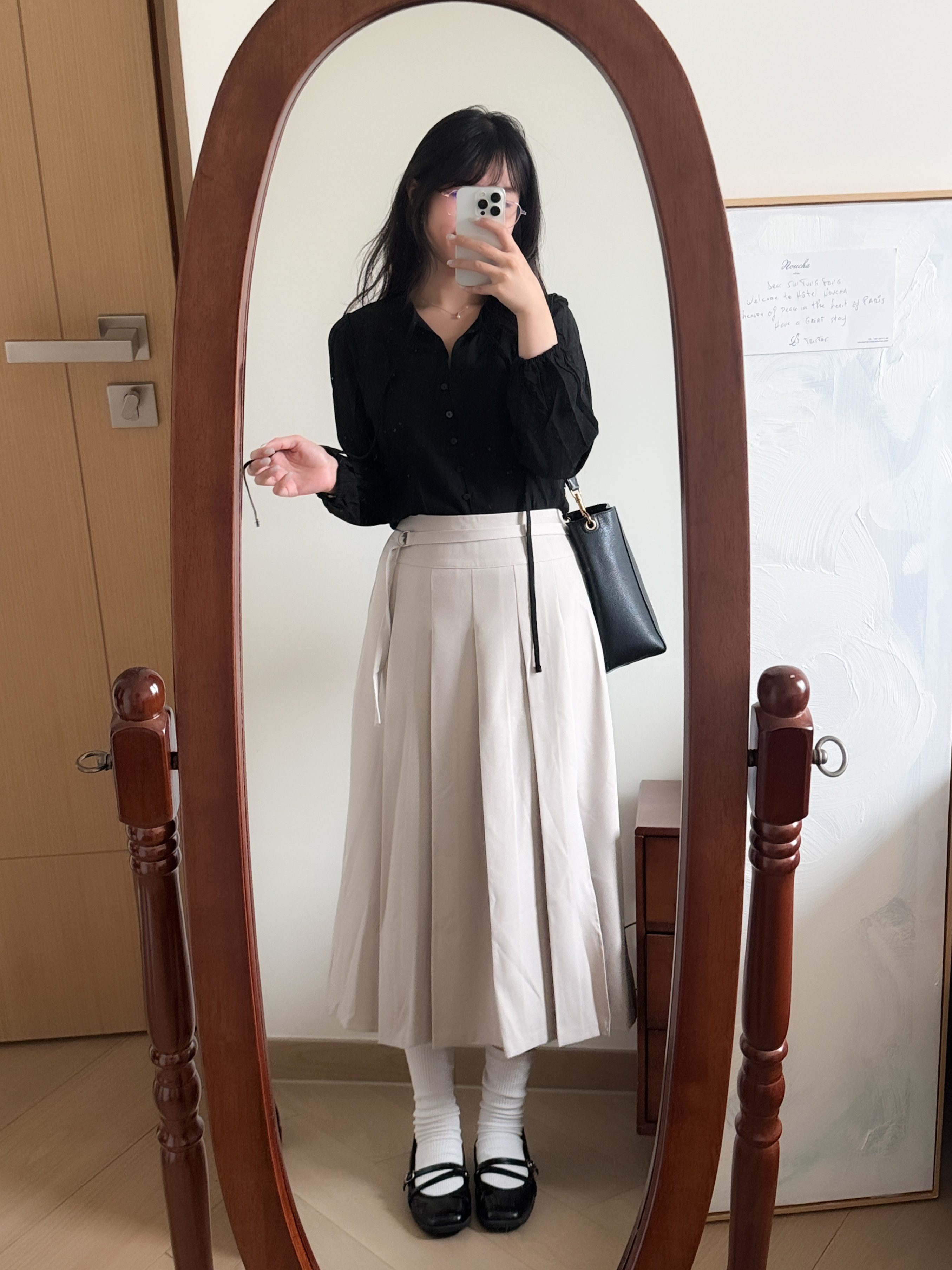 法式女孩的百摺裙