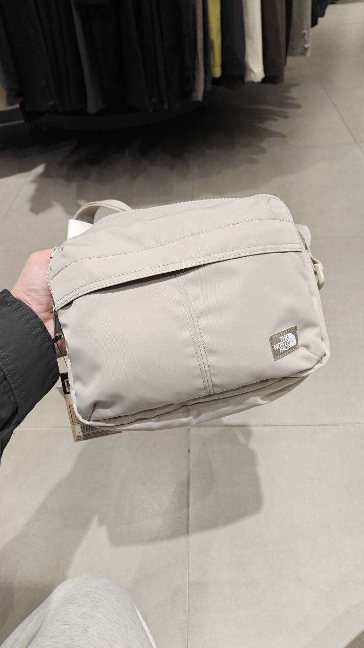 [K] THENORTHFACE GRAYISH BEIGE TRAVEL CROSS BAG S, NN2PR73C-GRB (KTNF98)