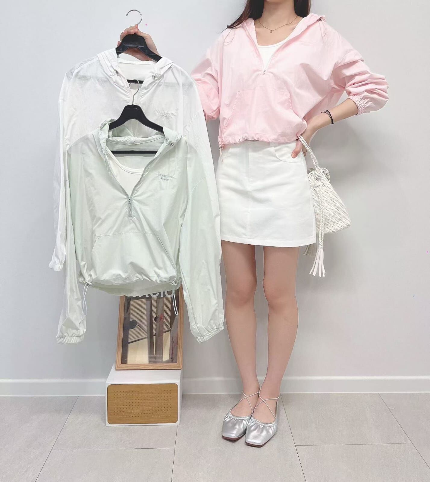 LU5601 兩件套背心連帽風衣 *特價* (優惠碼同充值購物金不適用)