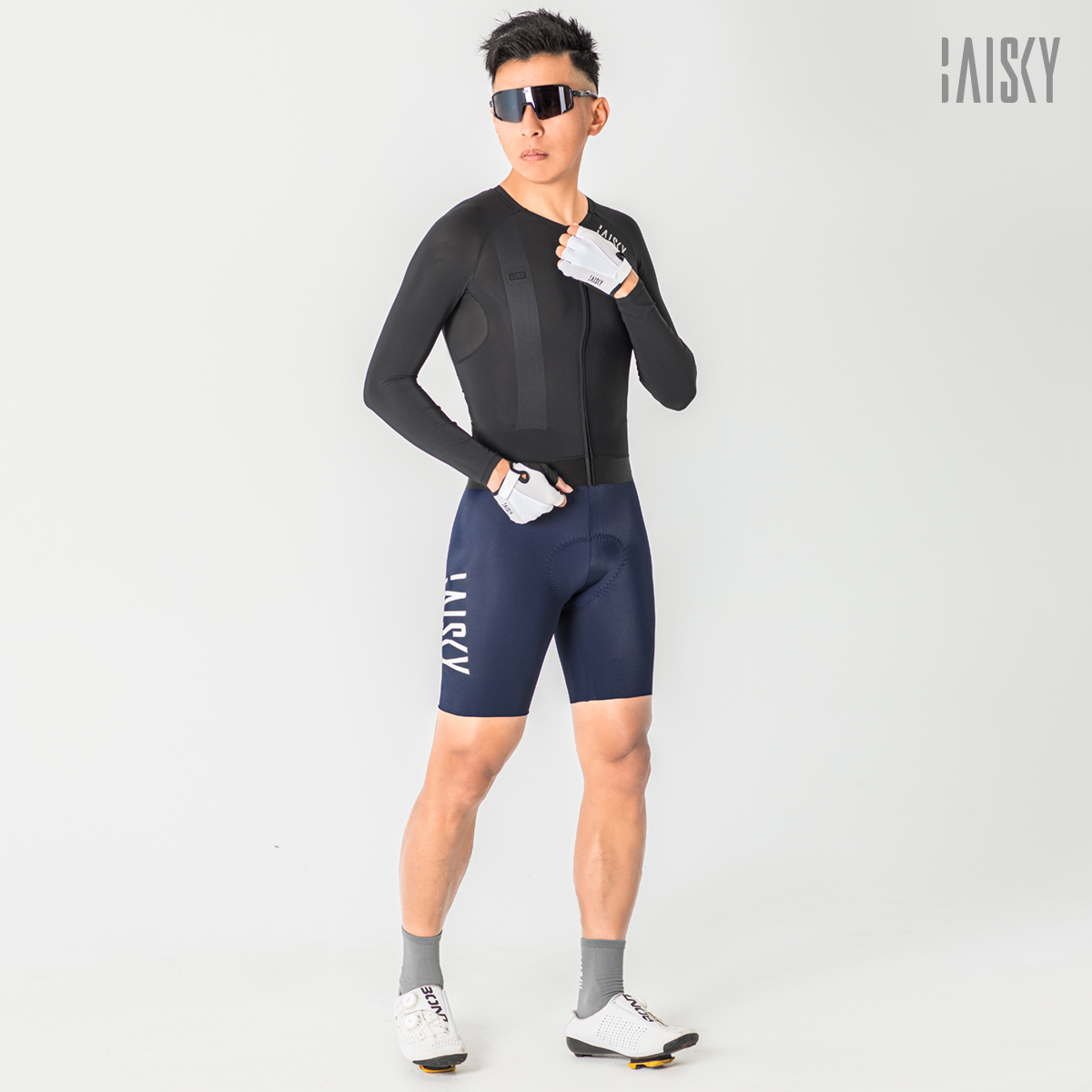 男款空力薄款長車衣 精煉 黑