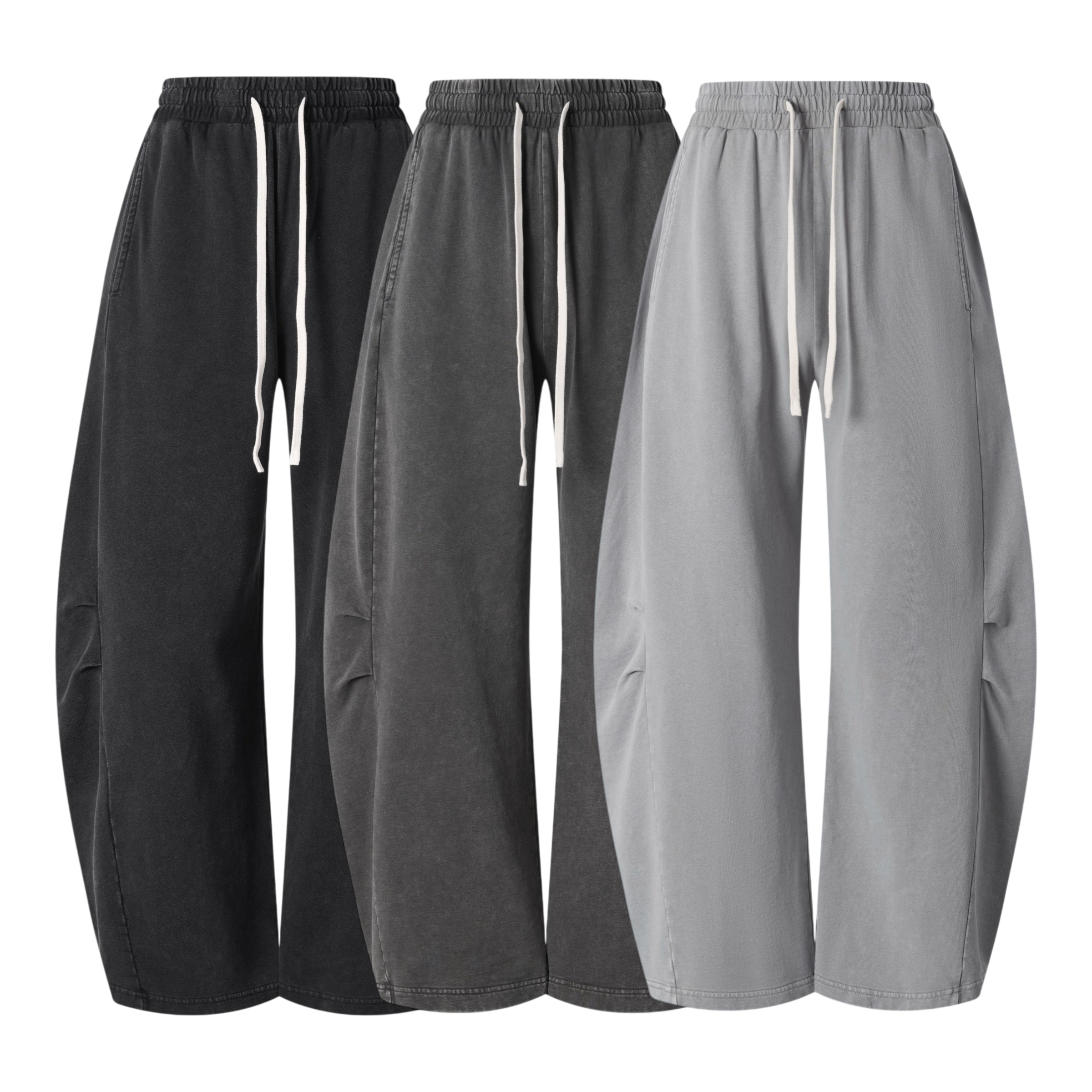 《S.V》水洗側打摺彎刀棉褲