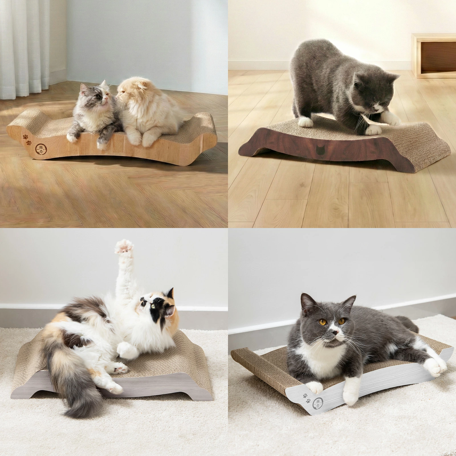 necoichi 雙面木紋拱橋型貓抓板