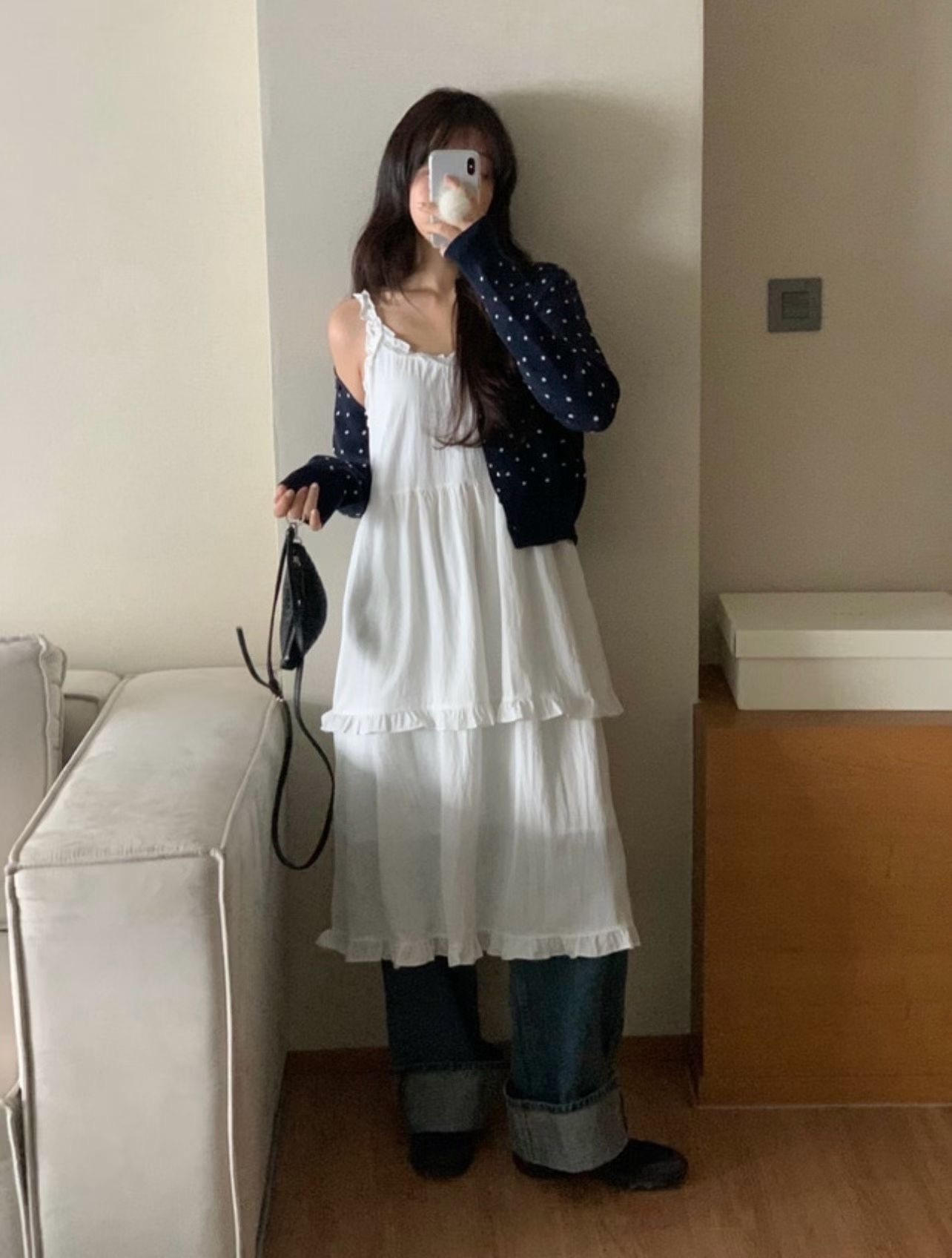 Ruffled layers vest ops