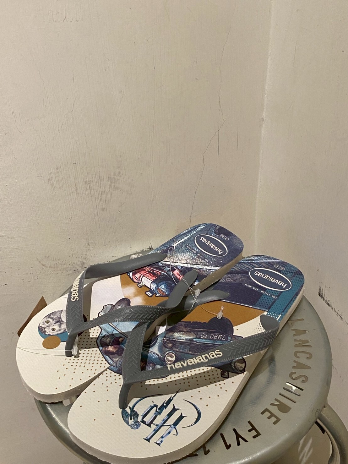 Havaianas 哈瓦仕 拖鞋 男女鞋 哈利波特 米灰 4141763-7469U