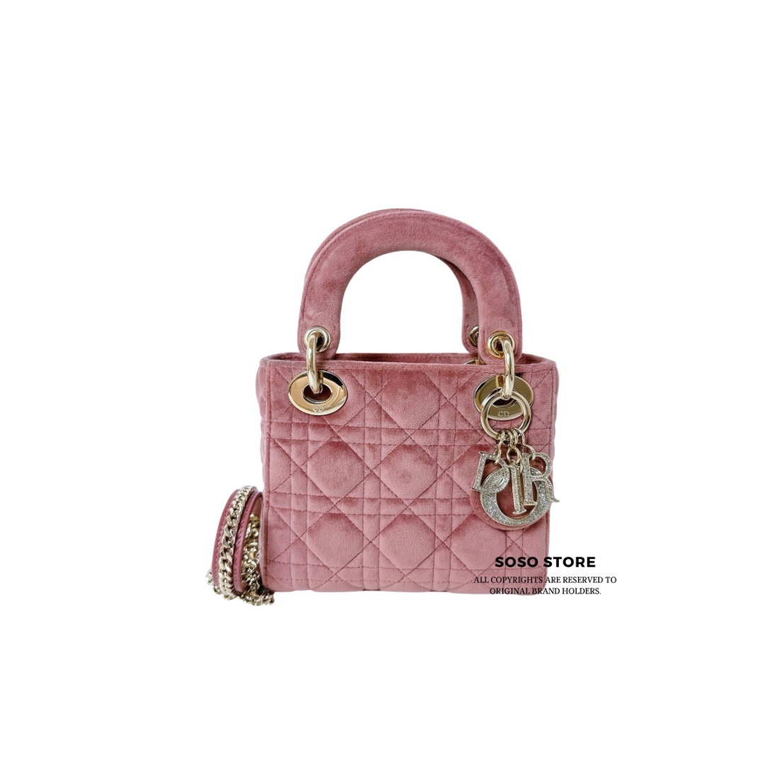 Dior Mini Lady Dior - Dusty Rose / Ghw