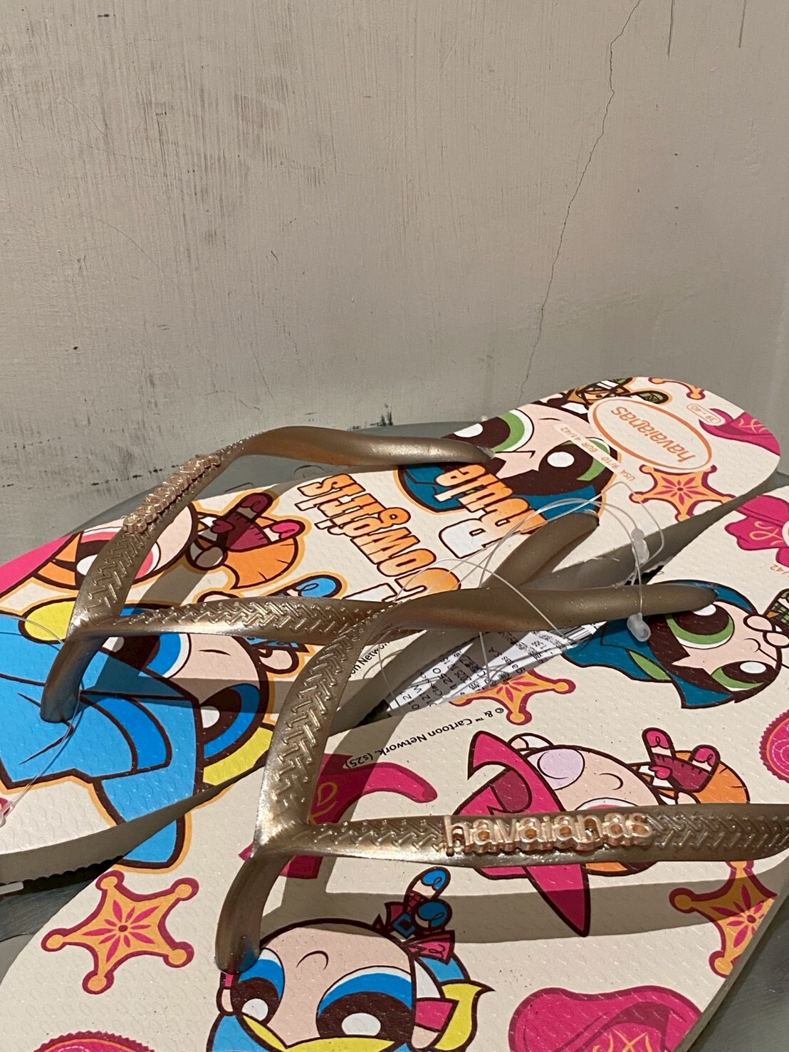 Havaianas 哈瓦仕 拖鞋 女鞋 飛天小女警 金 4150276-0121W