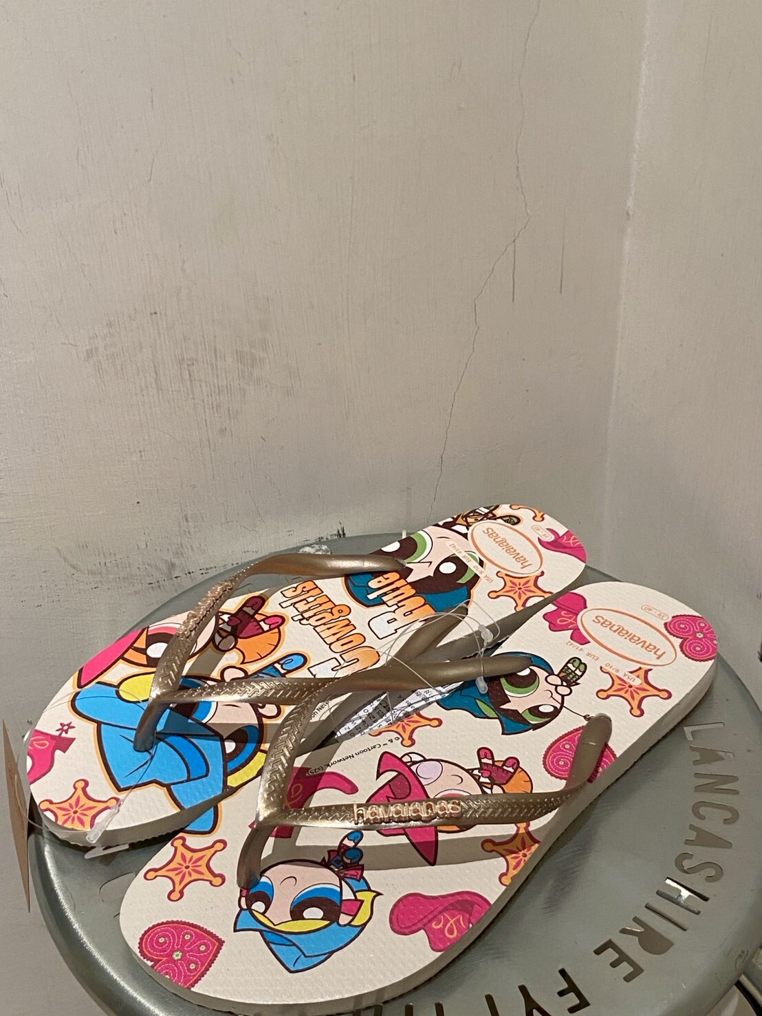 Havaianas 哈瓦仕 拖鞋 女鞋 飛天小女警 金 4150276-0121W