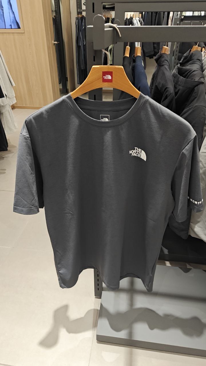 [K] THENORTHFACE CHARCOAL GREY RELEASE S/S R/TEE, NT7US02B-CHG (KTNF146)