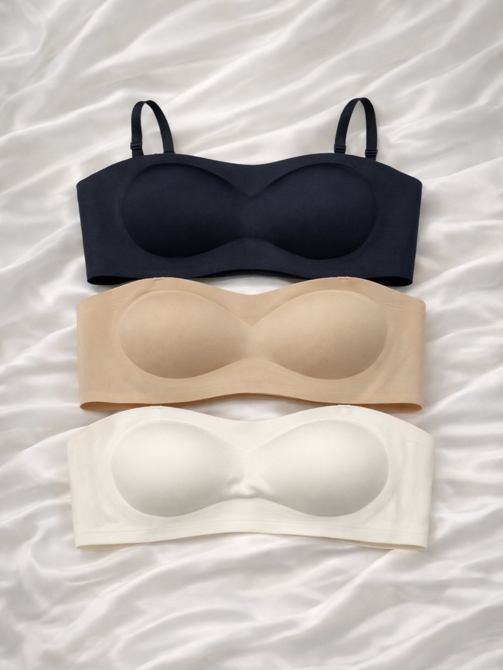 H08 掉不下來隱形平口內衣大推特推!防滑抗過敏!建議包色(薄墊+後墊自由更換)