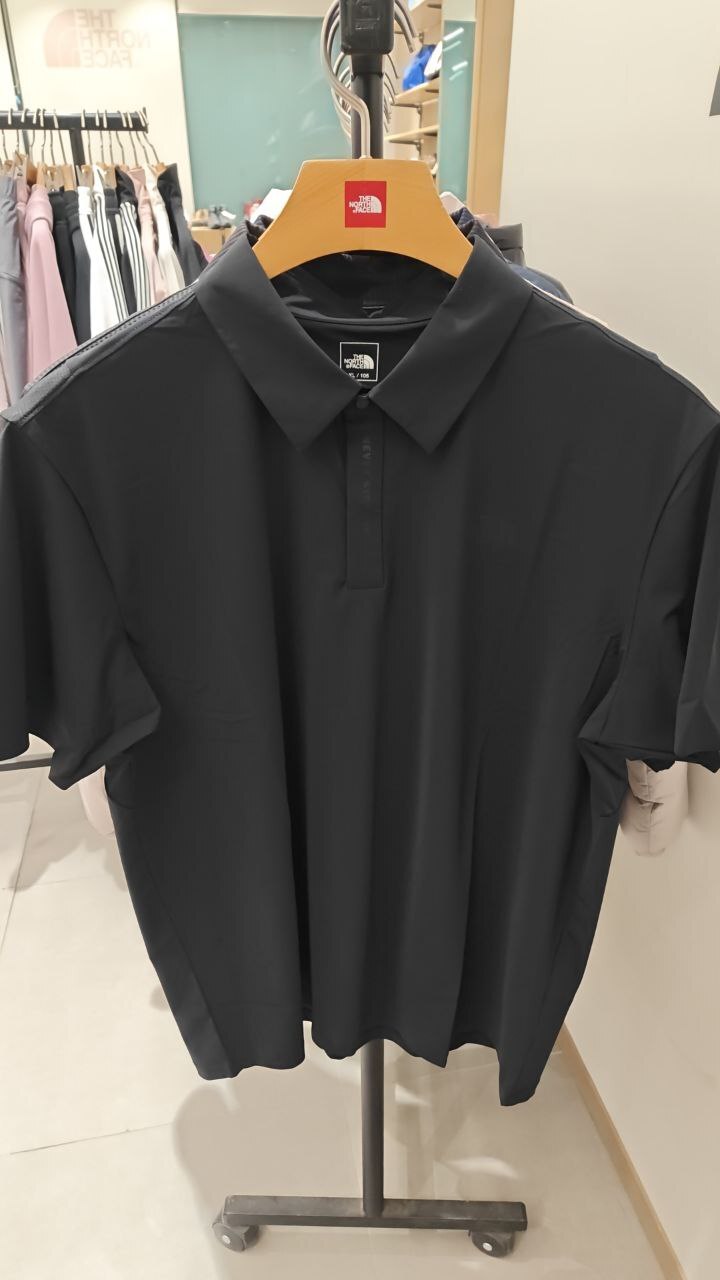[K] THENORTHFACE BLACK M'S ICE GREEN S/S POLO, NT7PS02A-BLK (KTNF153)