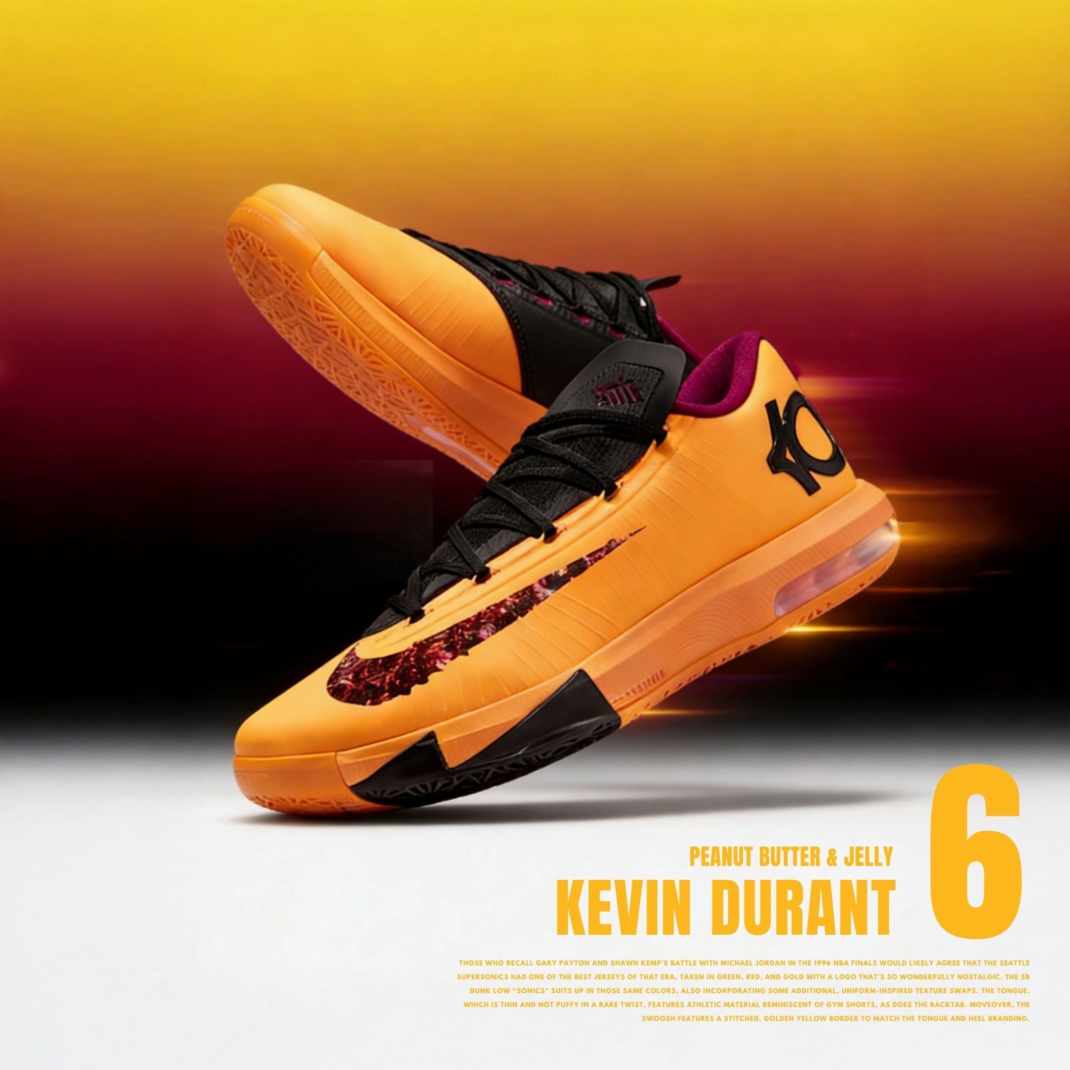 NICEDAY 代購 Nike KD 6 Peanut Butter 花生醬 黃黑 黑黃 死神 籃球鞋 實戰 IB6903-800