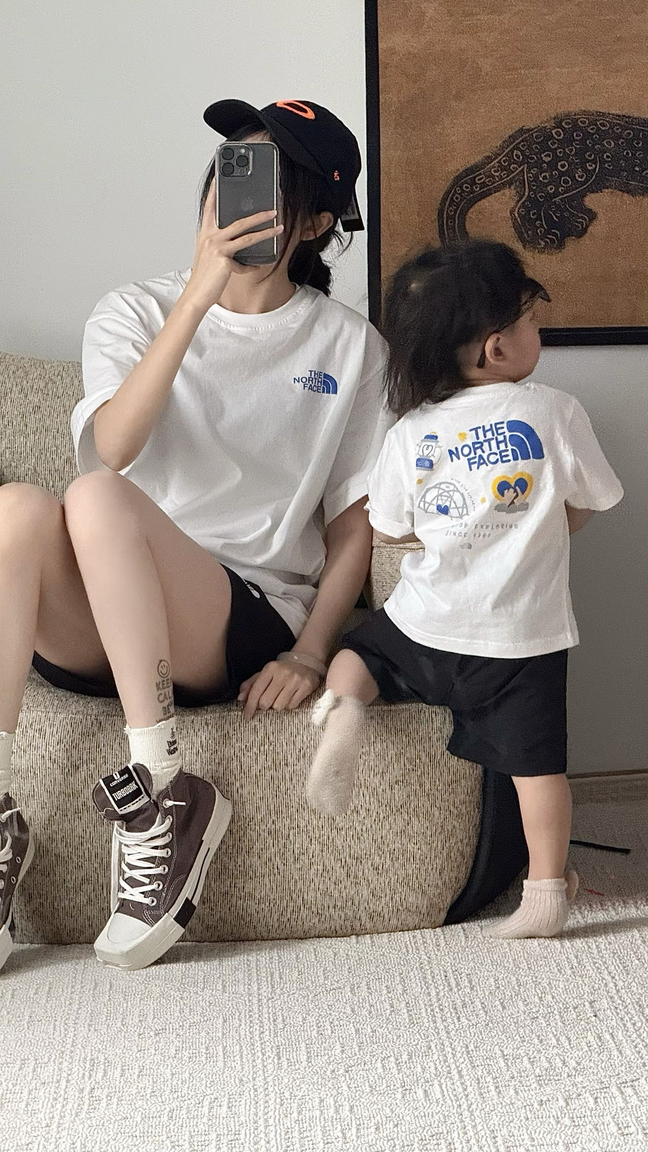 𝐓𝐡𝐞 𝐍𝐨𝐫𝐭𝐡 𝐅𝐚𝐜𝐞 心心短Tee/速乾短褲 親子裝