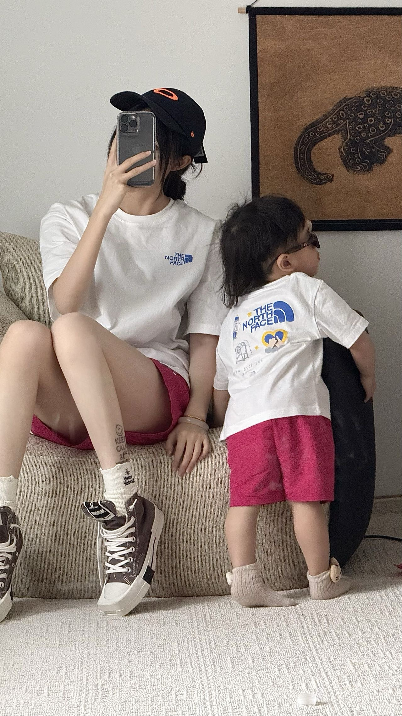 𝐓𝐡𝐞 𝐍𝐨𝐫𝐭𝐡 𝐅𝐚𝐜𝐞 心心短Tee/速乾短褲 親子裝