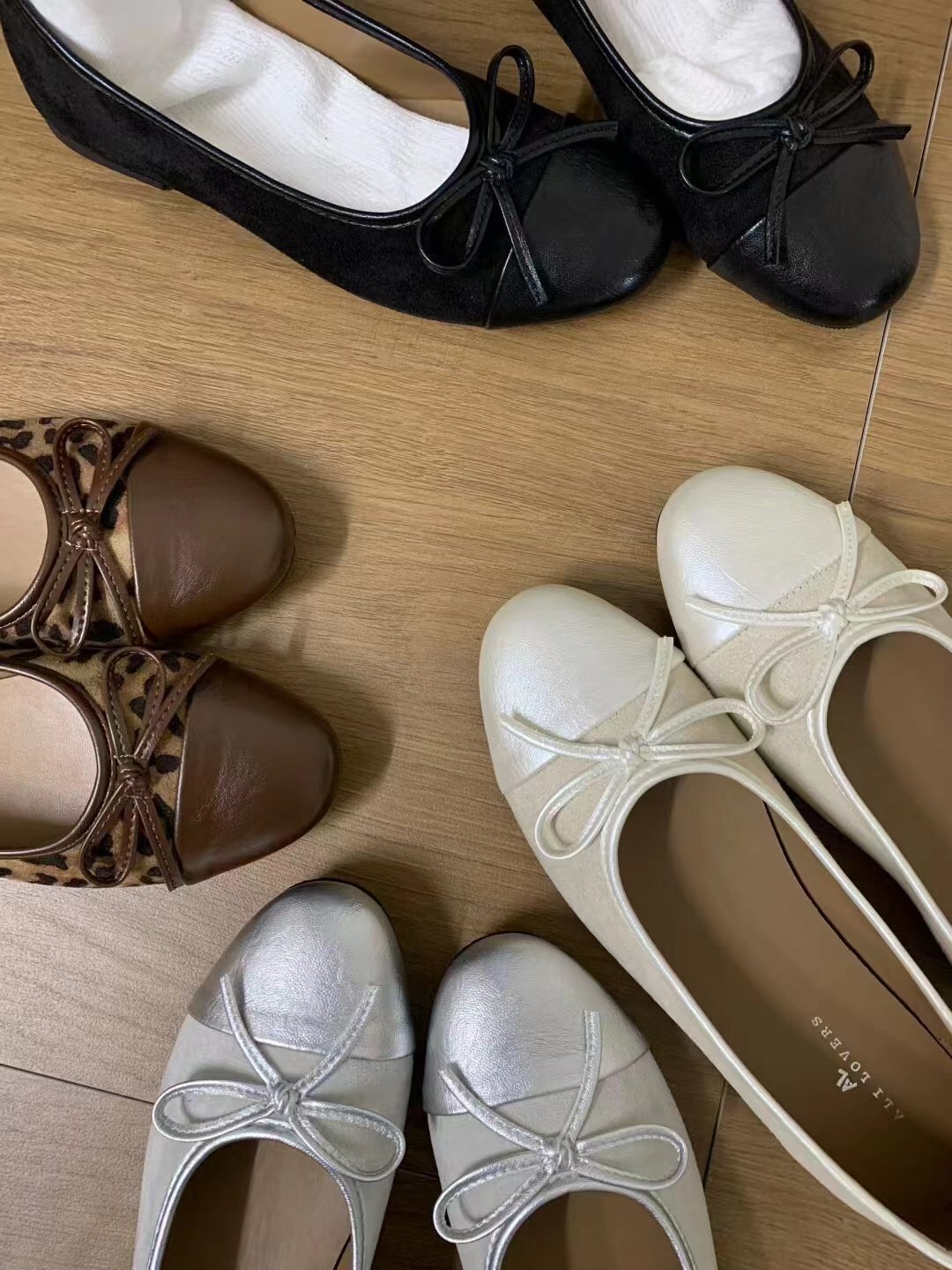 拼色蝴蝶結娃娃鞋