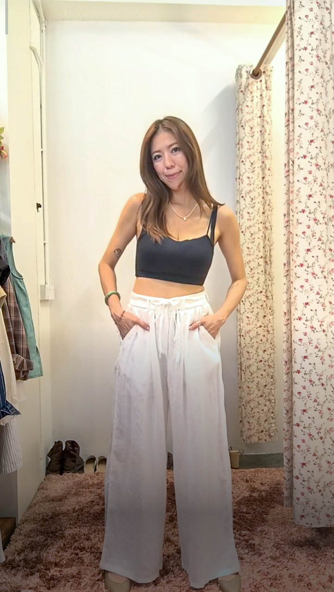 P1045 RM219 ▶️白色寬褲 👉W:74-90cm H:116cm L:104cm