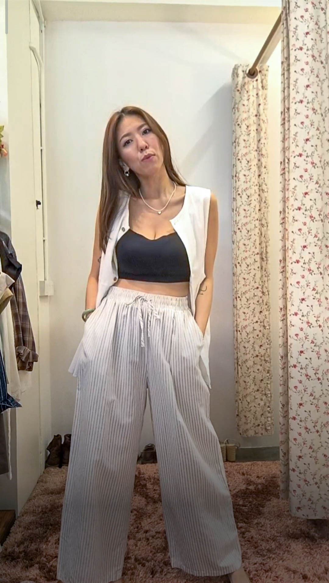 P1139 RM169 ▶️條紋長褲 👉W:72-104cm H:116cm L:101cm