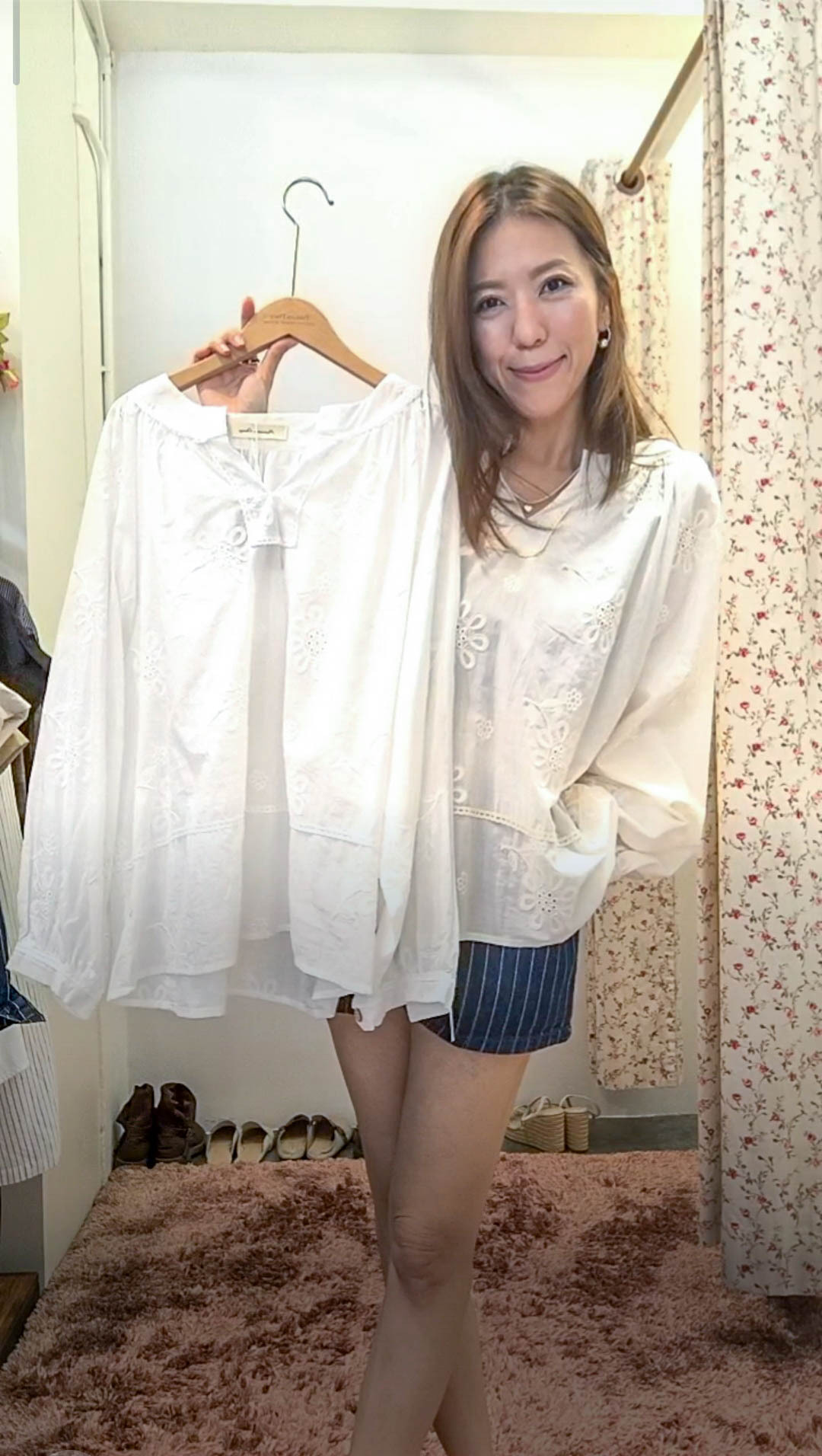 B4262 RM139 ▶️繡花長袖上衣 👉B:126cm L:66cm