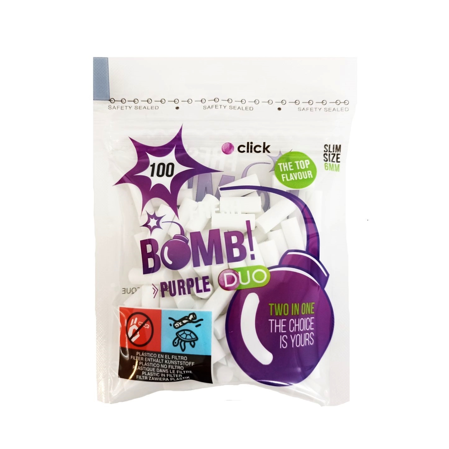 【Fresh Bomb】波蘭原裝進口、6mm/Slim、DUO、薄荷X野莓風味濾嘴