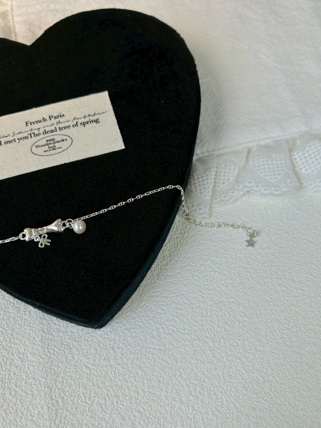 原創款 笑臉骨頭天然珍珠 豬鼻手鍊 通體s925純銀