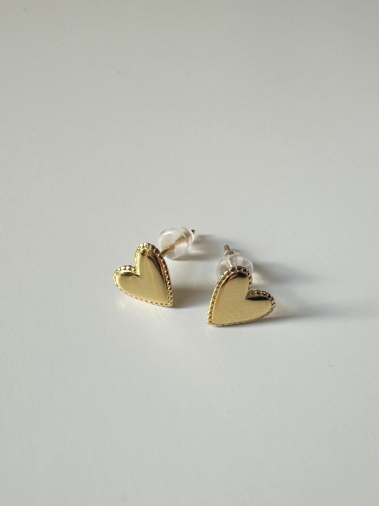 S925 stud heart pierce