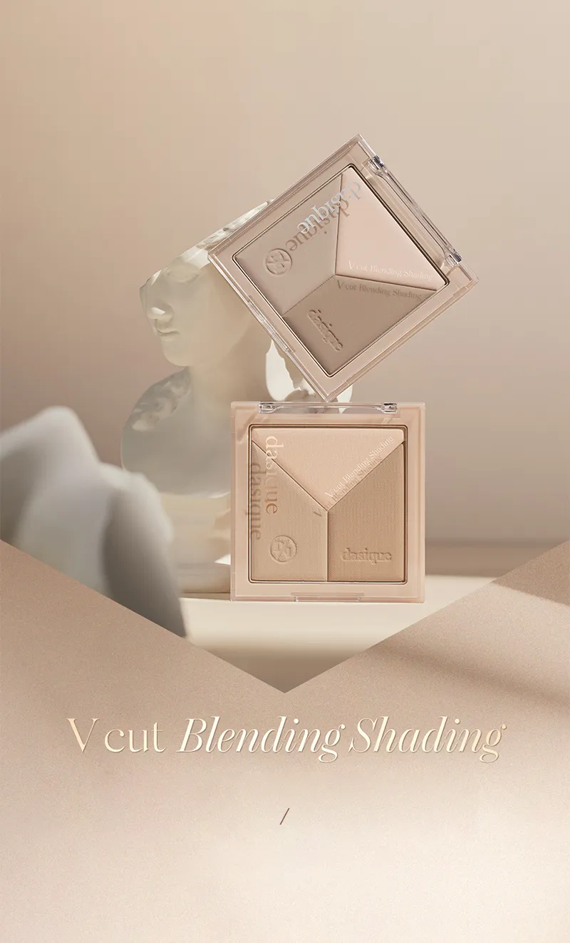 現 貨丨dasique V cut Blending Shading 自然輪廓3色修容盤