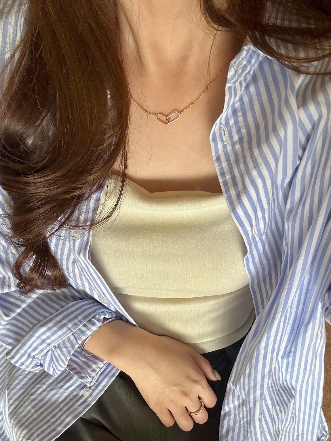 SS magnet linked necklace