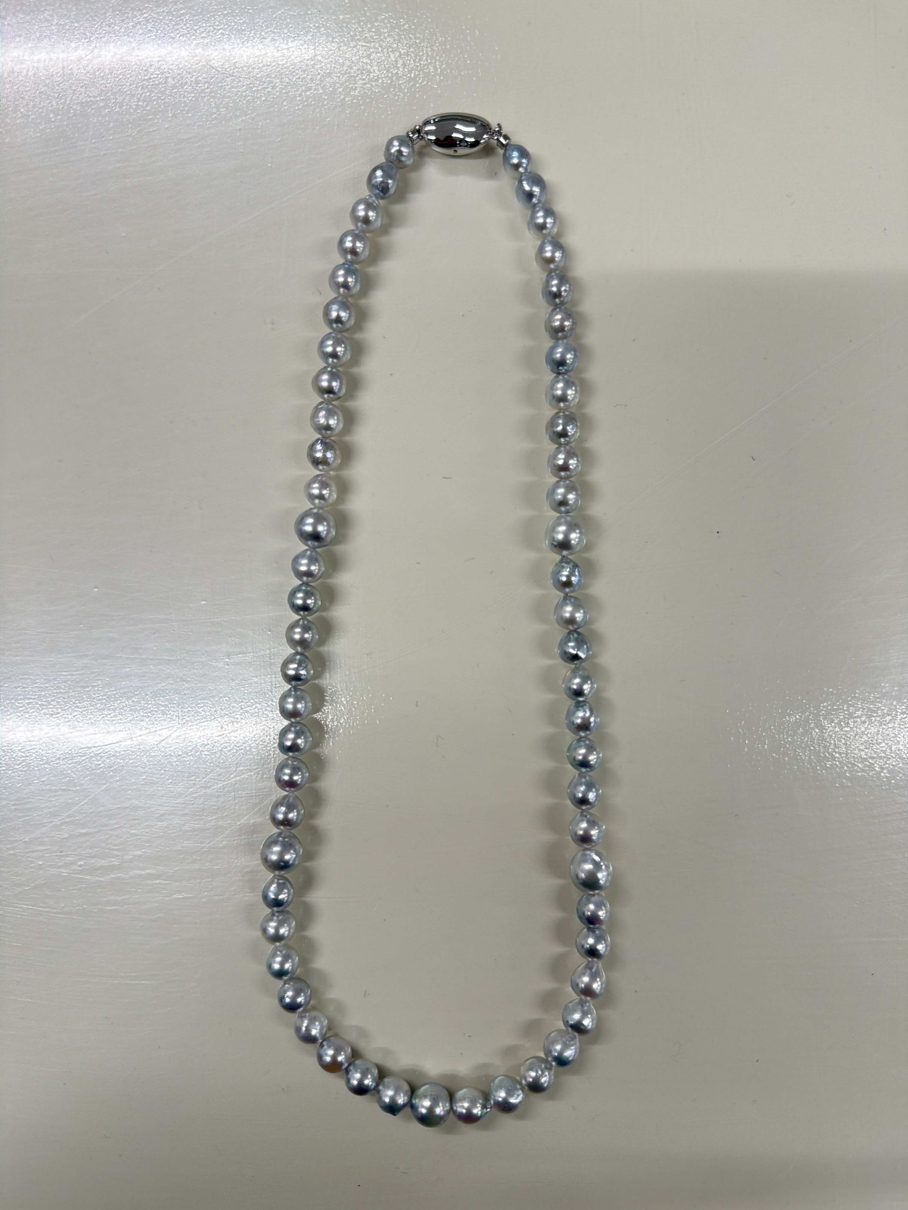 RF28 激罕日本天然海水珍珠頸鏈(45cm/約6.0~7.5毫米)