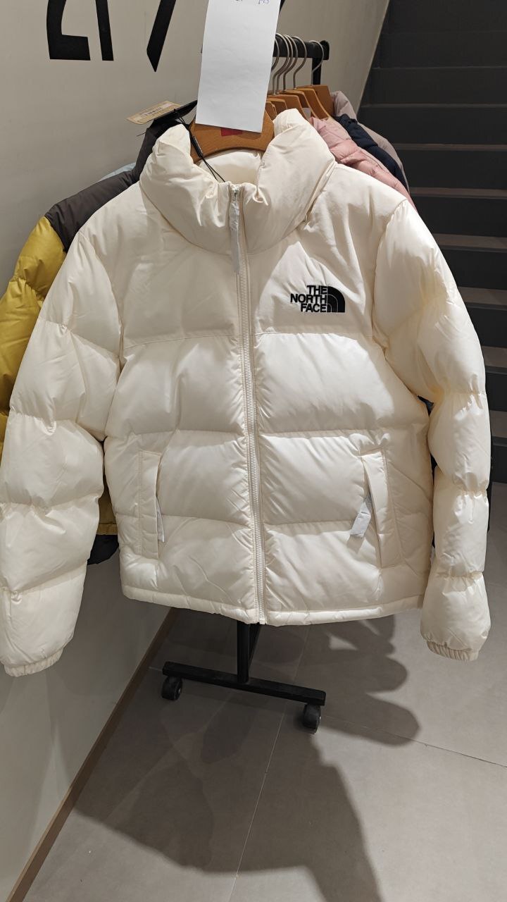 [K] THENORTHFACE CREAM W'S NUPTSE ON JACKET, NJ3NR80C-CRE (KTNF182)