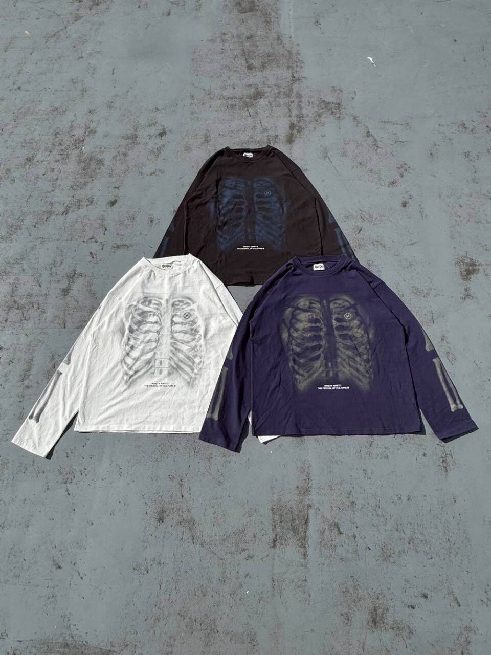 【9090】0307 發售 X-ray Bone Vintage L/S Tee