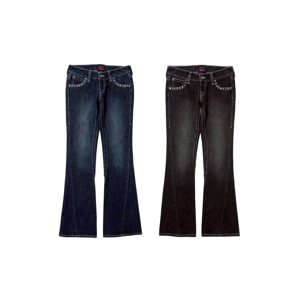 【9090girl】0307 發售交叉补丁低腰牛仔裤