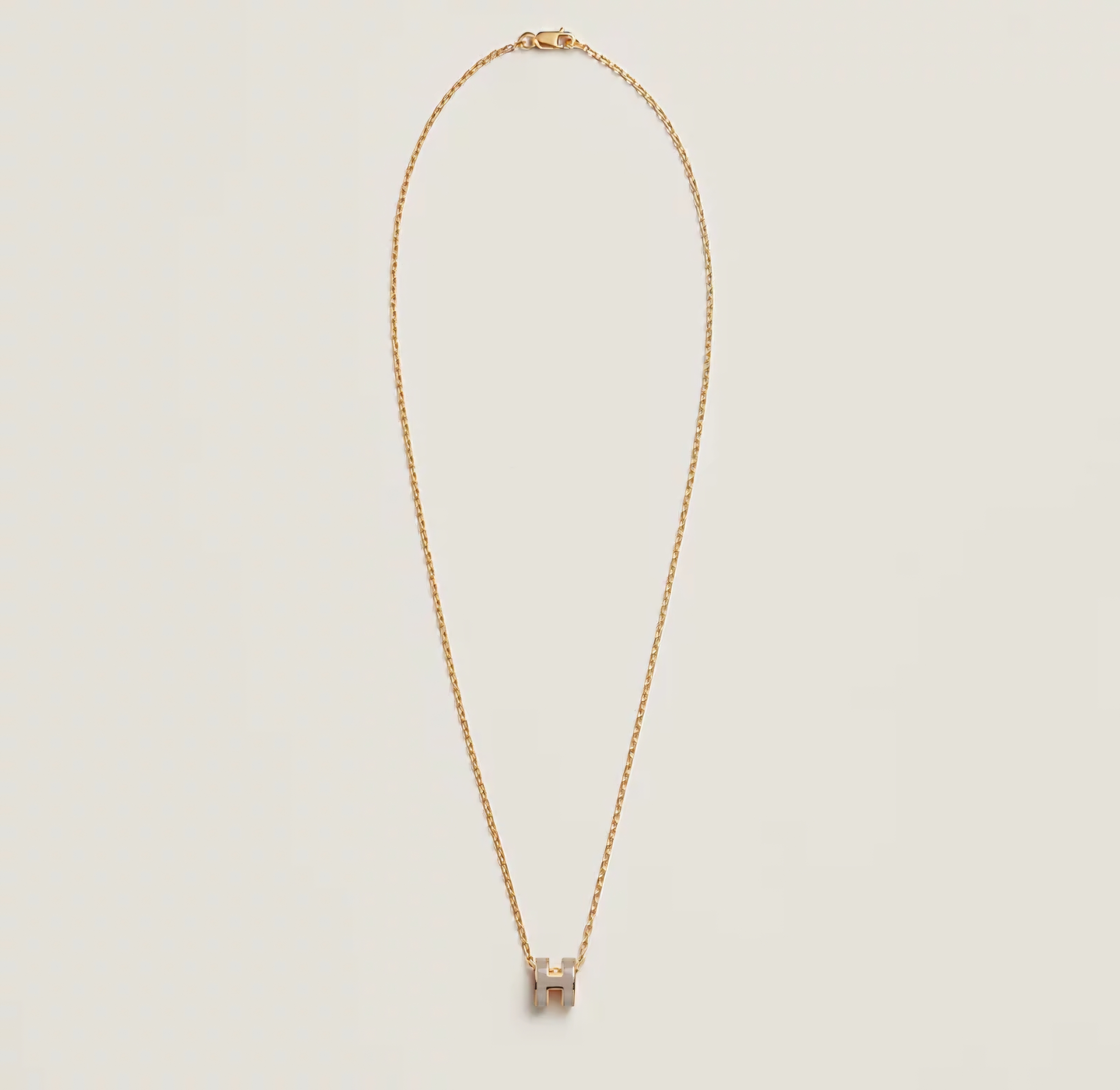 Hermes Pop H Mini Necklace（Morron Glace GHW）