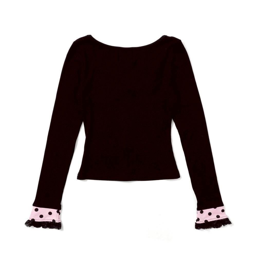 【9090girl】0307 發售9090girl 點點層次薄紗上衣