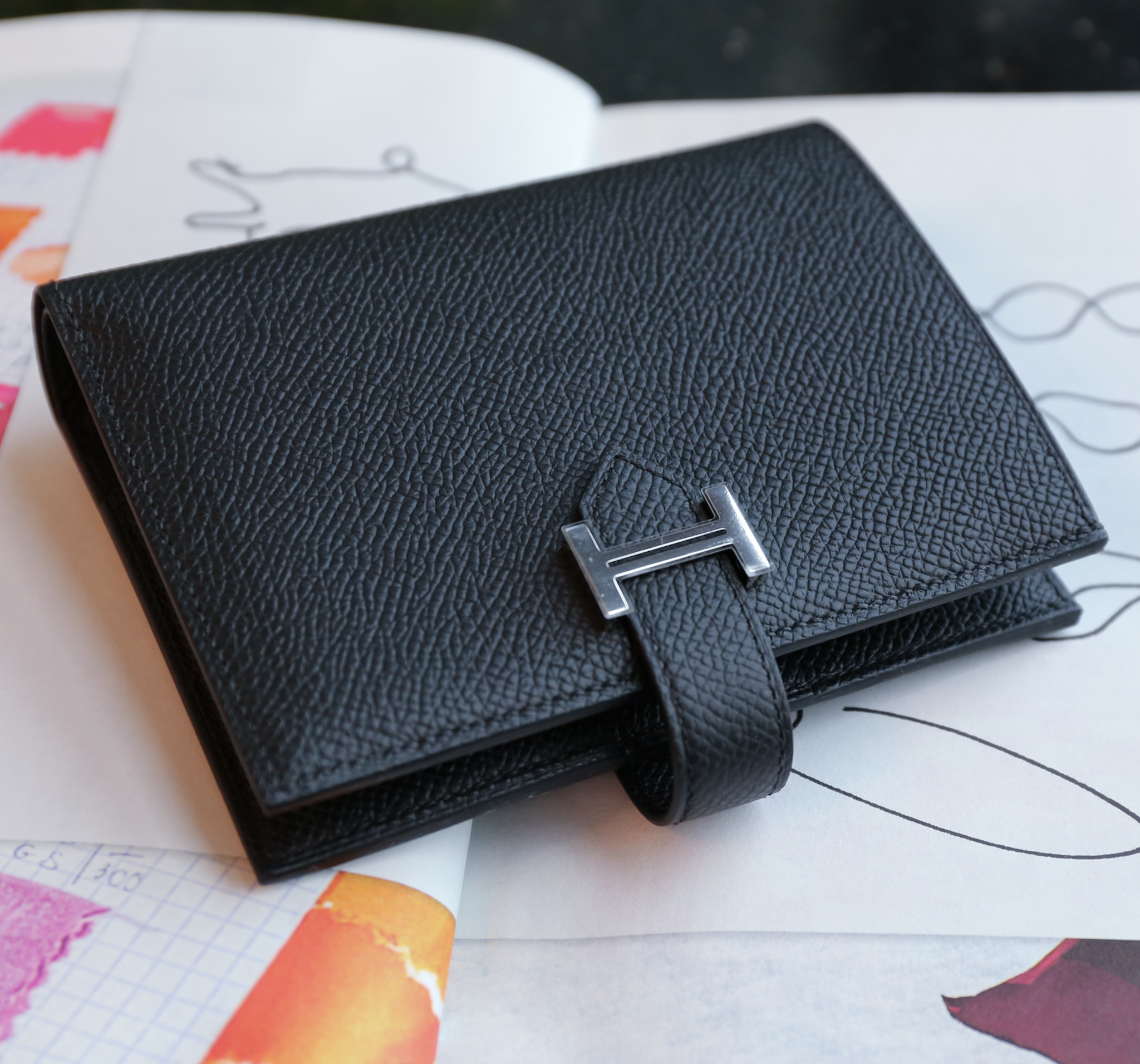 Hermès BEARN Wallet (Epsom Leather Black color)