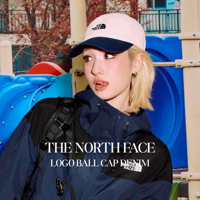 【代購】THE NORTH FACE LOGO BALL CAP DENIM 北臉丹寧LOGO棒球帽