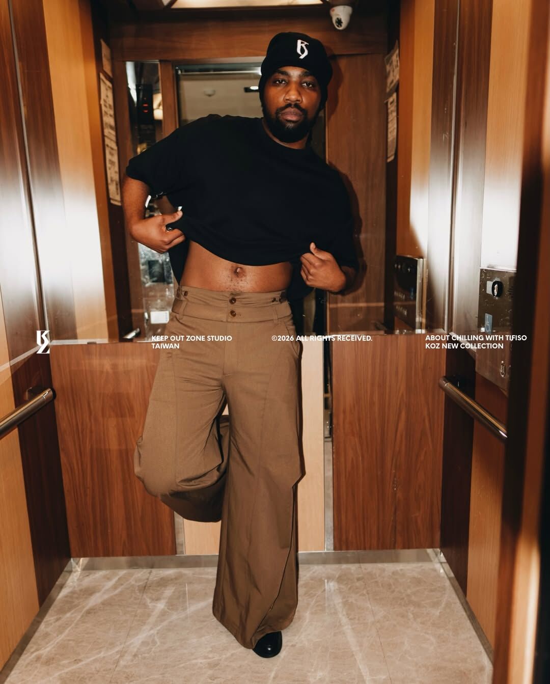 KOZ｜Knee Fold Tailored Wide Pants