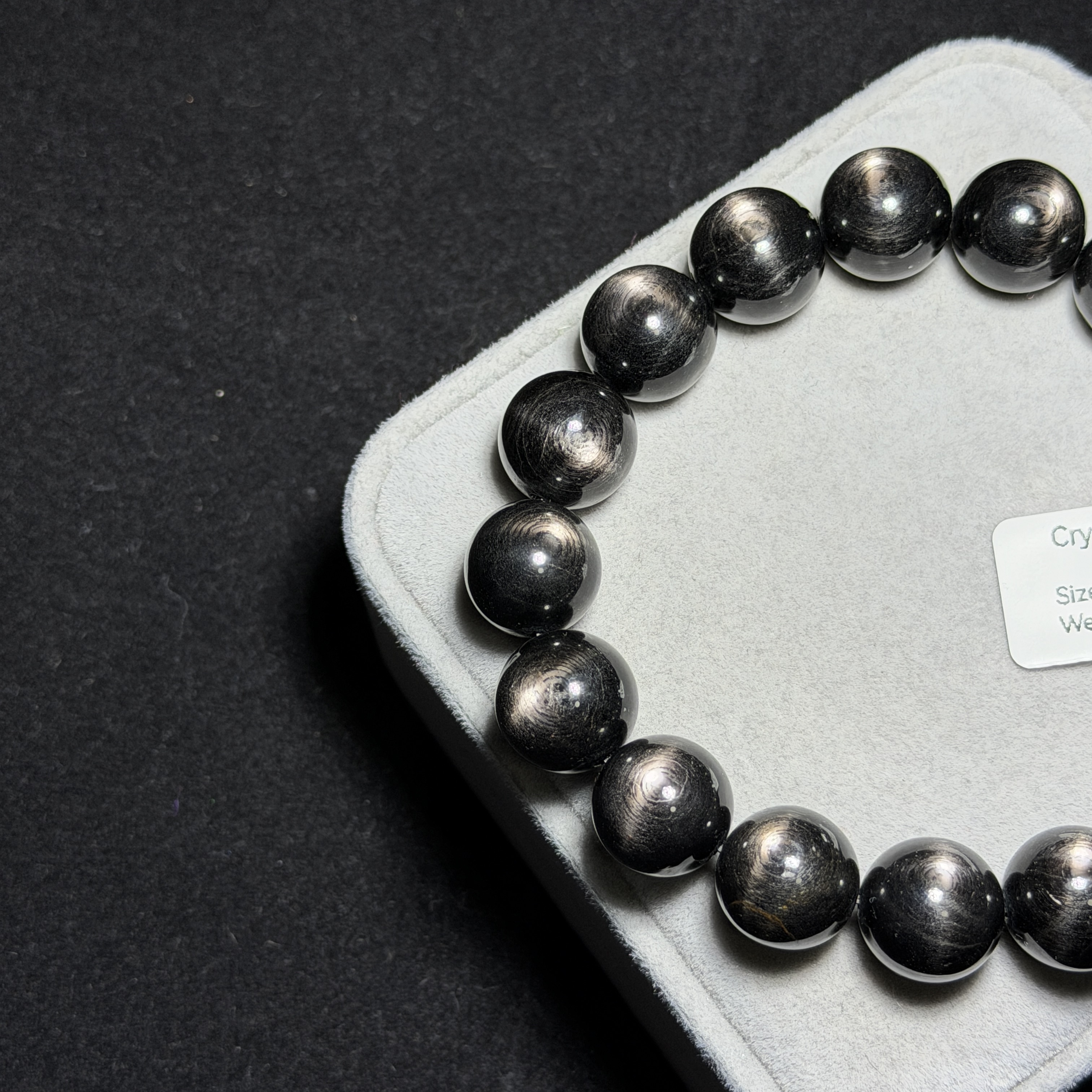 高質金運石(黑銀線) 約13mm ZB2245